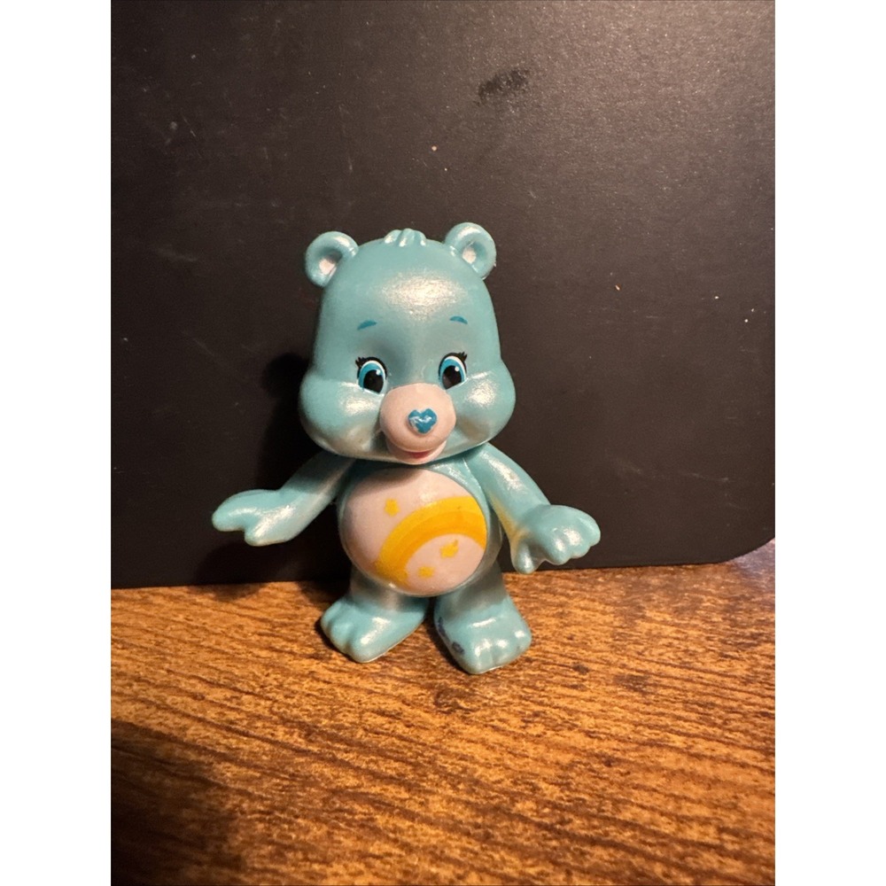 Care Bears BEDTIME BEAR Blue Bear Mini Figure 3" Toy Cake Topper Collectible